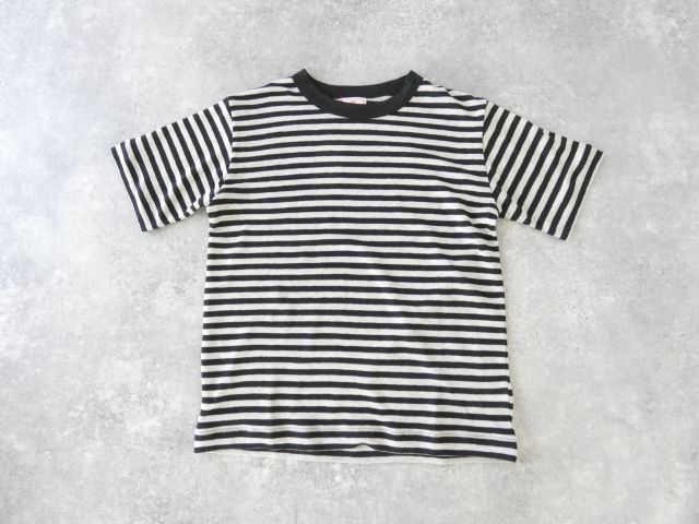 mao made(マオメイド) ベルギーリネンハーフスリーブ細しましまTEEの商品画像10