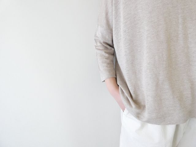 mao made(マオメイド) ベルギーリネン7分袖ワイドTEEの商品画像5