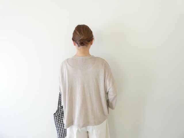 mao made(マオメイド) ベルギーリネン7分袖ワイドTEEの商品画像9