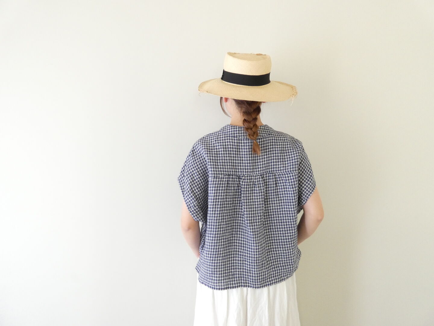 ORCIVAL(オーシバル) リネンチェックスリーブレスシャツの商品画像8