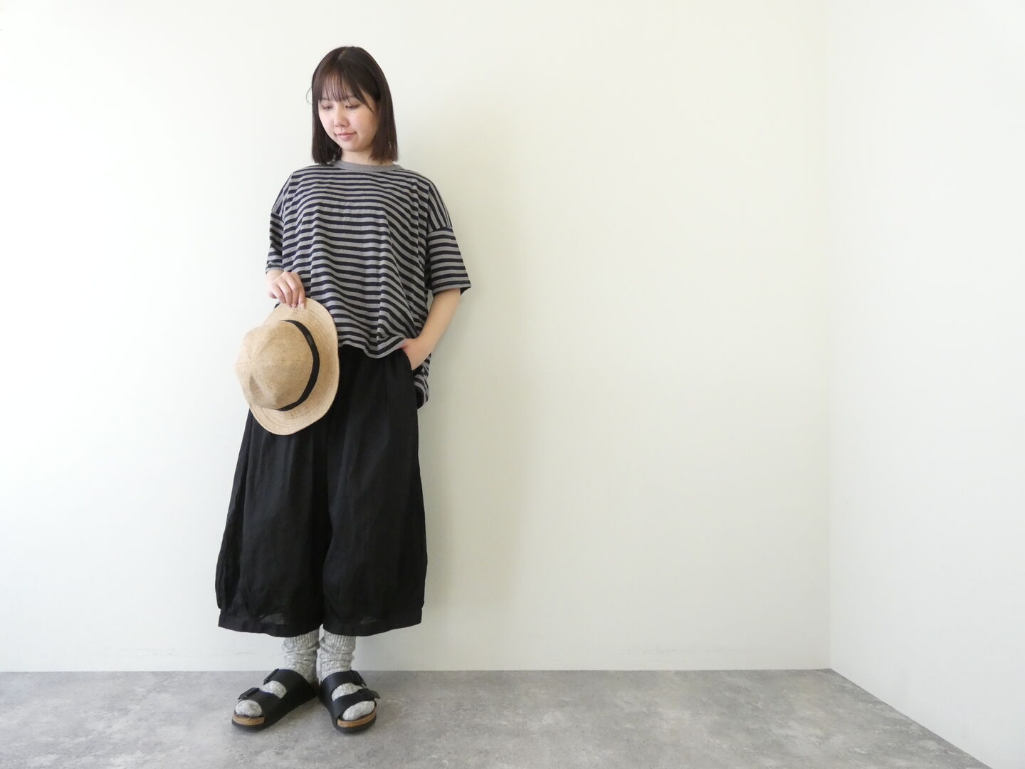 prit(プリット) 30/1綿麻ローンタックバルーンパンツの商品画像2