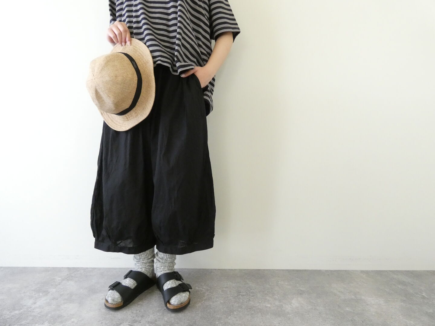 prit(プリット) 30/1綿麻ローンタックバルーンパンツの商品画像6