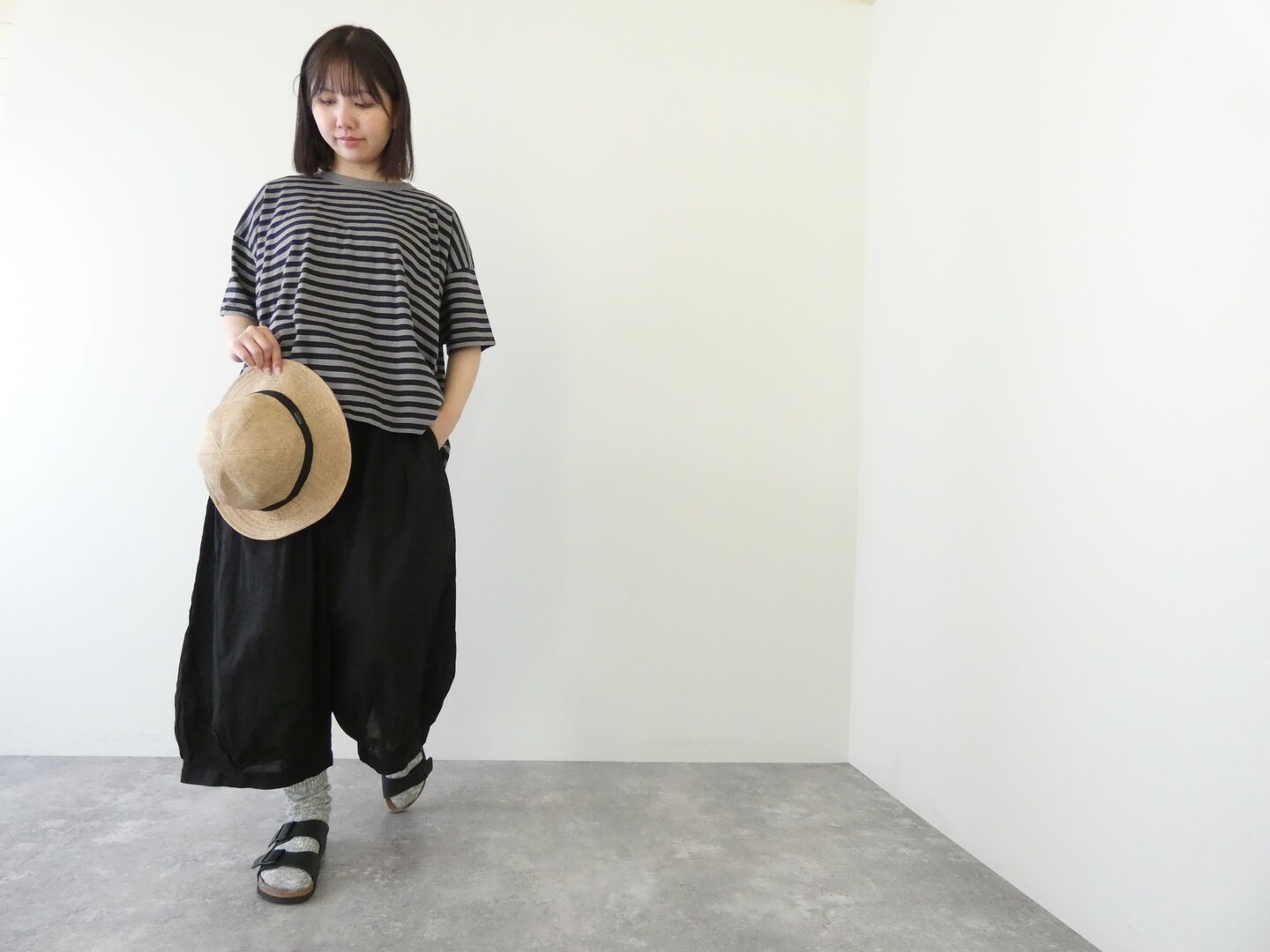 prit(プリット) 30/1綿麻ローンタックバルーンパンツの商品画像7