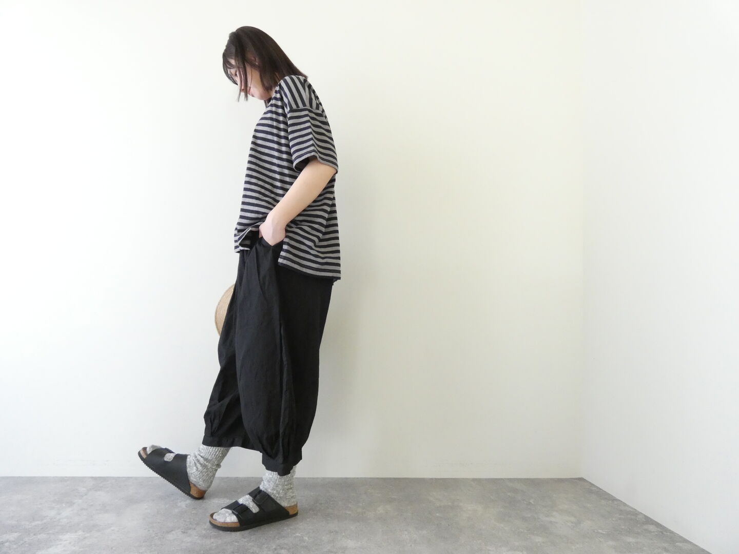 prit(プリット) 30/1綿麻ローンタックバルーンパンツの商品画像8