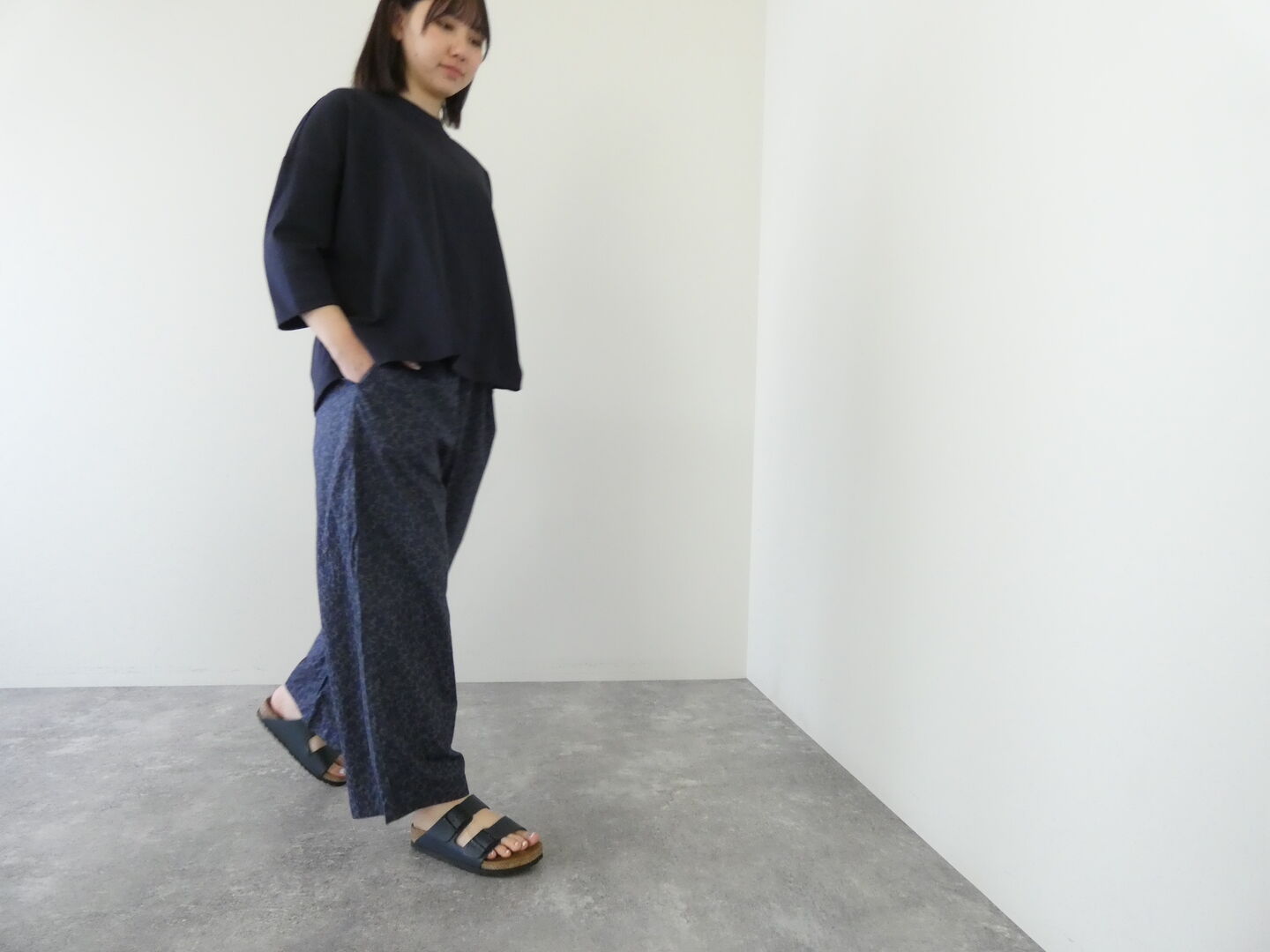 prit(プリット) 80/1ローンボタニカルプリントワイドパンツの商品画像6