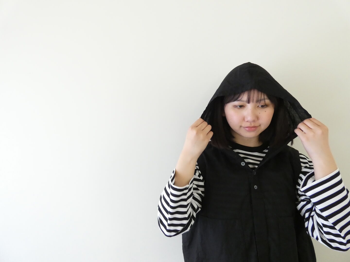 prit(プリット) 30/1綿麻ローンフーディベストの商品画像4