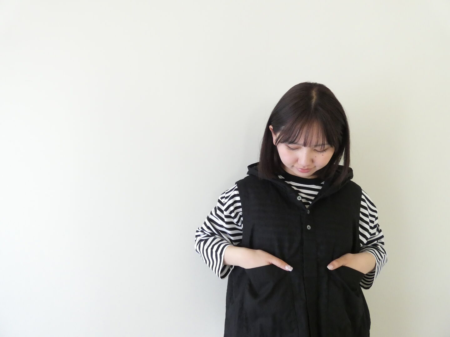 prit(プリット) 30/1綿麻ローンフーディベストの商品画像5