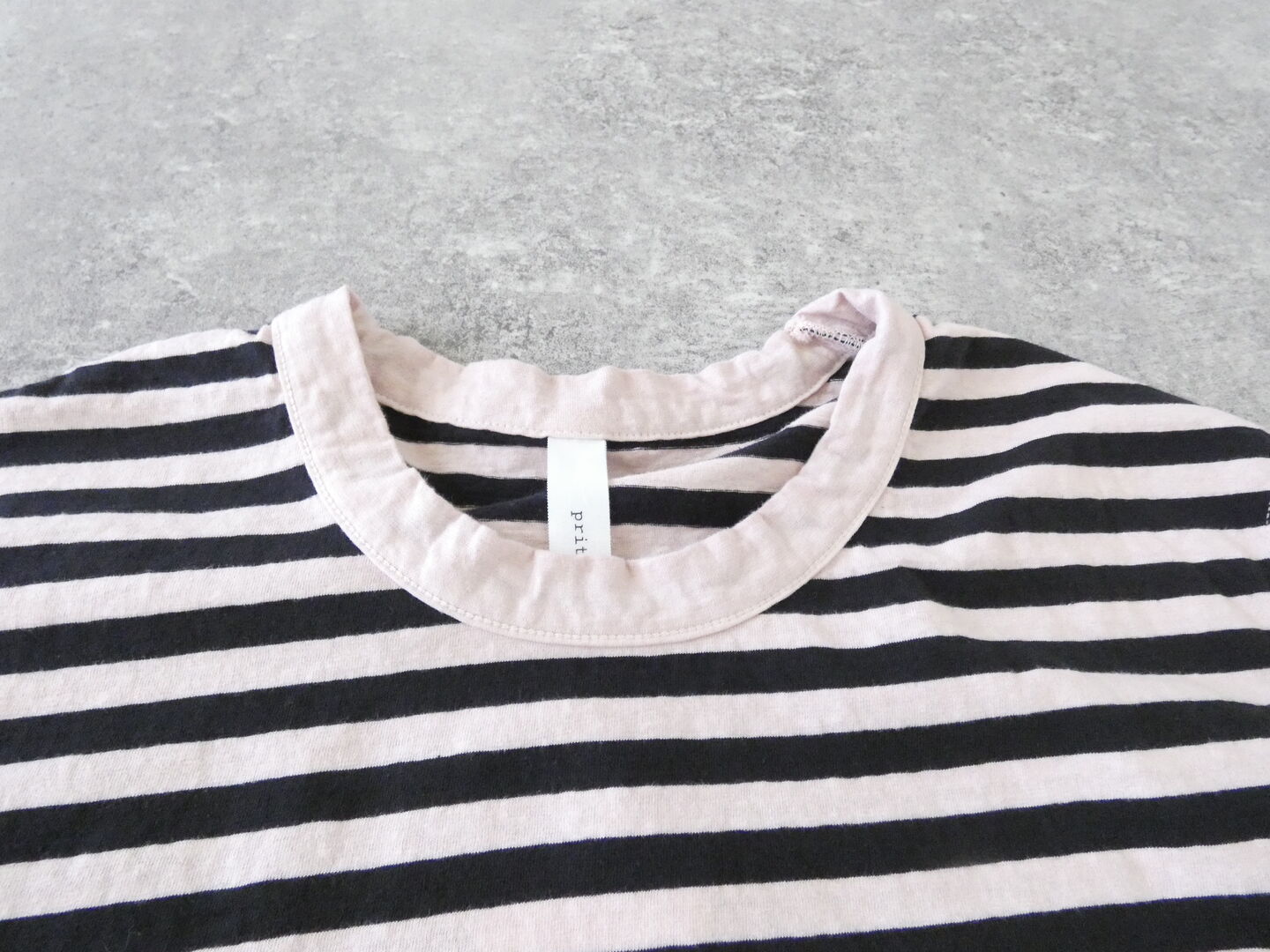 prit(プリット) 30/1リサイクルムラ糸天竺ボーダーノースリーブフレアプルオーバーの商品画像58