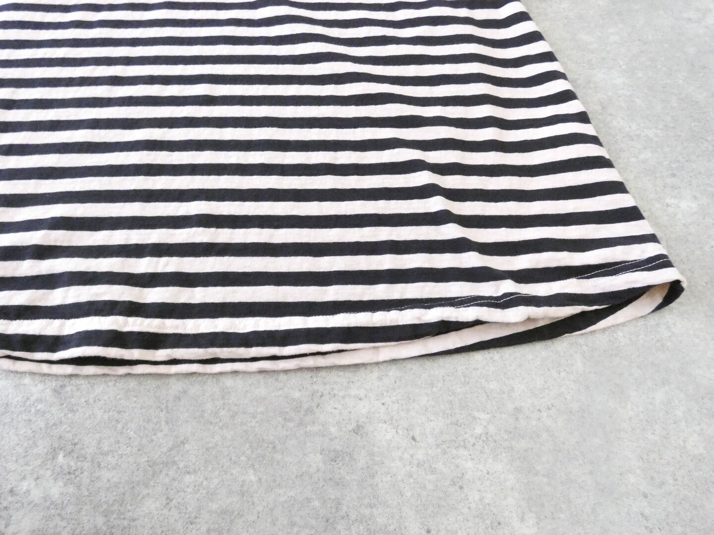 prit(プリット) 30/1リサイクルムラ糸天竺ボーダーノースリーブフレアプルオーバーの商品画像60