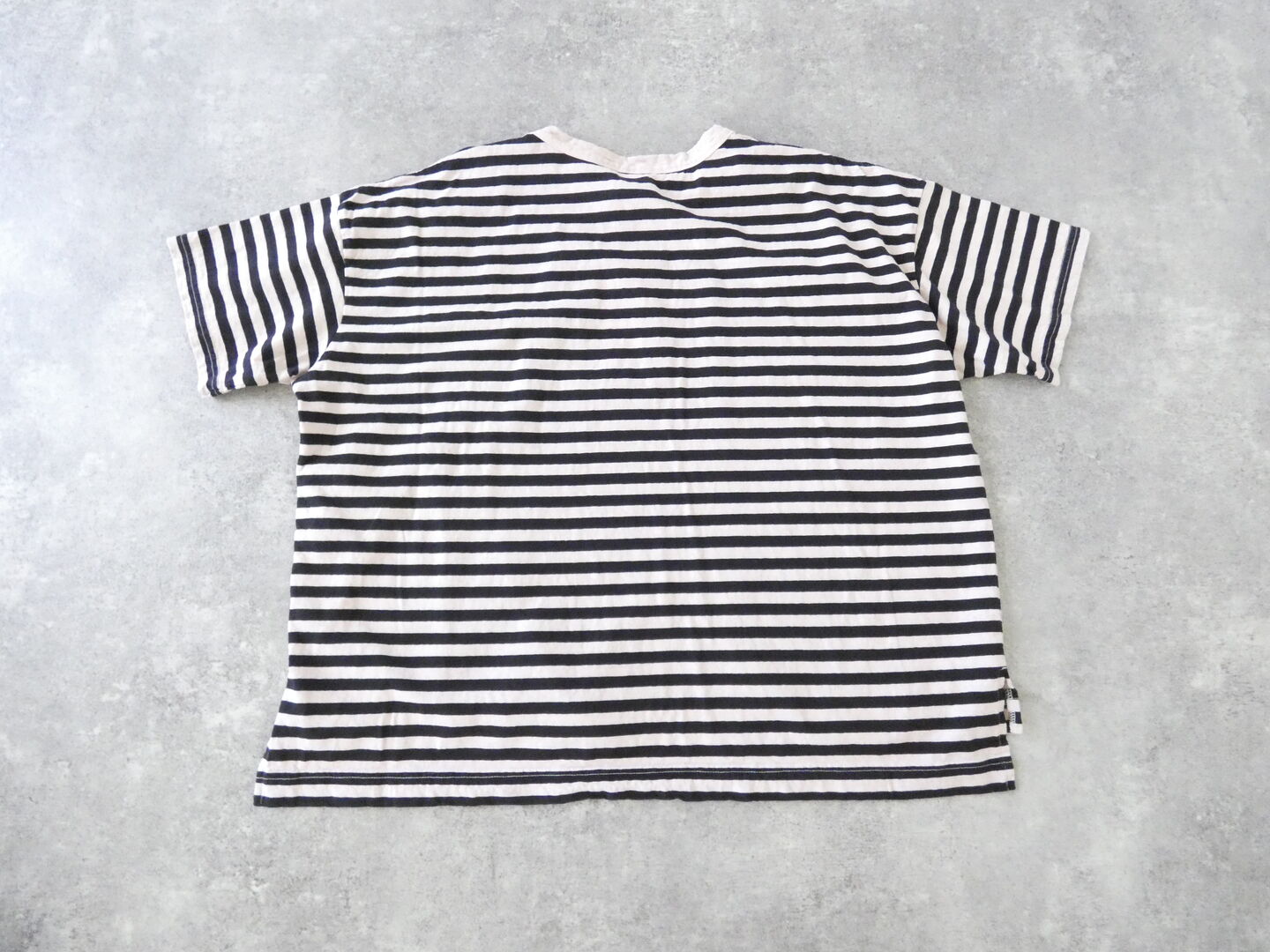 prit(プリット) 30/1リサイクルムラ糸天竺ボーダー5分袖ワイドTシャツの商品画像43