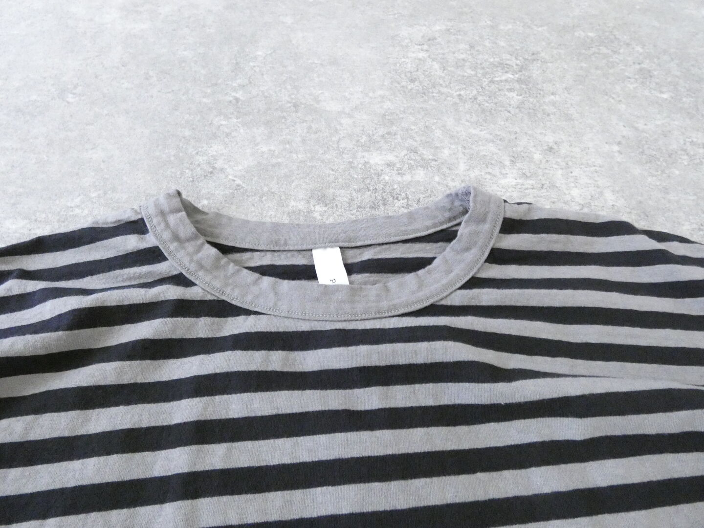 prit(プリット) 30/1リサイクルムラ糸天竺ボーダー5分袖ワイドTシャツの商品画像59