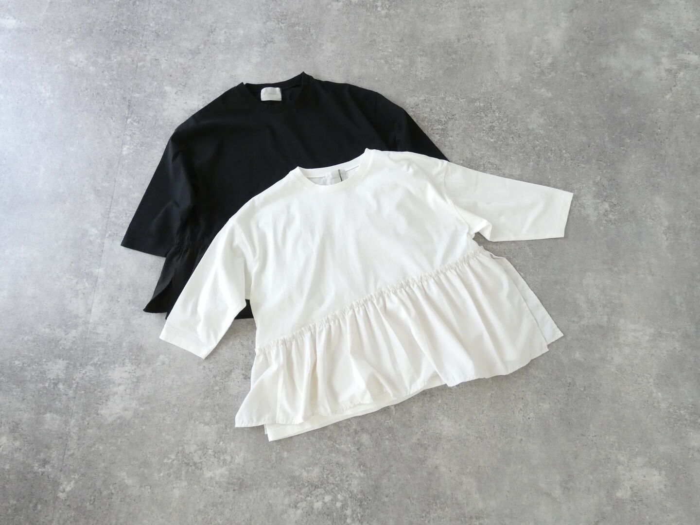 sabbatum(サバタム) BD30/1 天竺バイファブリックギャザーフリルプルオーバーの商品画像3