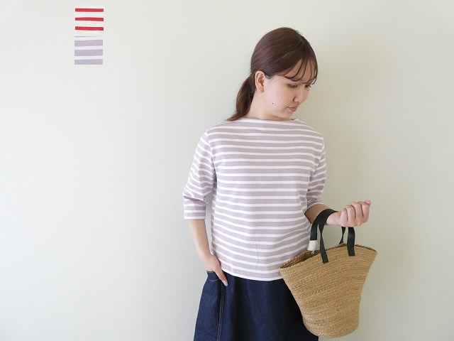 ORCIVAL(オーシバル) ショート丈ボートネックショートスリーブプルオーバー(B512)